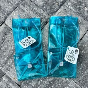 Ice Bag Transparent Blue Wine Cooler